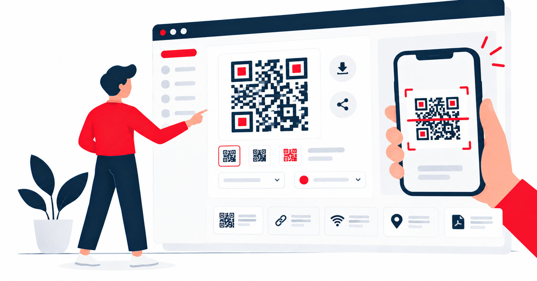 Create QR codes for your website, TWINT payments, menus, contact details or products. Create QR codes for your website, TWINT payments, menus, contact details or products.